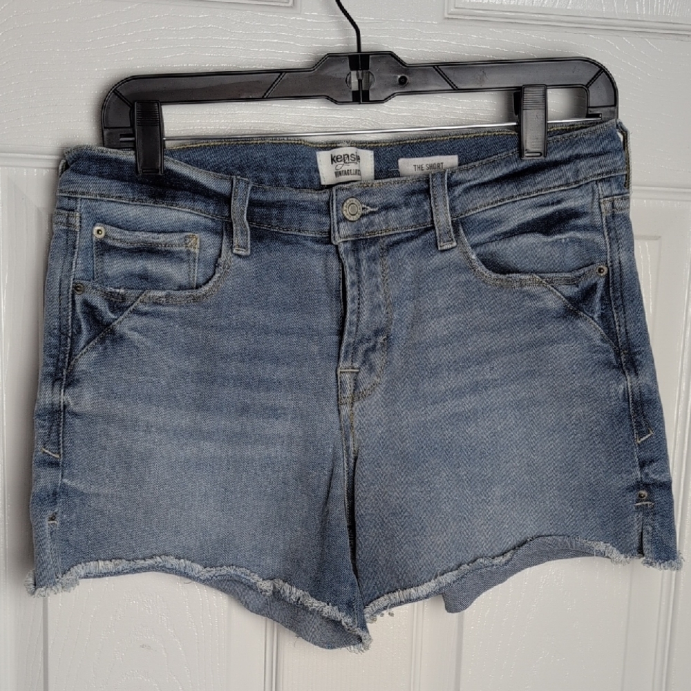 Kensie Women's Faded Blue Jean Shorts